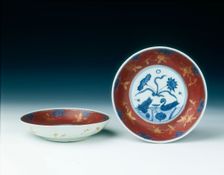 Pair of dishes with ducks, Ming dynasty, China, 1550-1599. Creator: Unknown