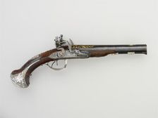 Pair of Double-Barreled Flintlock Pistols, French, Paris, 1752-53. Creator: Francois-Alexander Chasteau