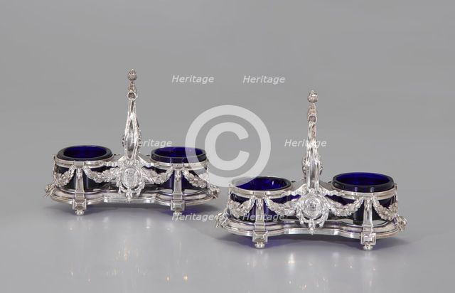 Pair Of Double Salt Cellars, 1782. Creator: Jean-Joseph Beaudet.