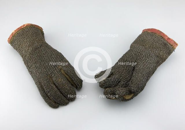 Pair of Dueling Gauntlets, Europe, late 16th century/17th century. Creator: Unknown.