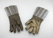 Pair of Dueling Gauntlets, Nuremberg, 1580/1600. Creator: Unknown