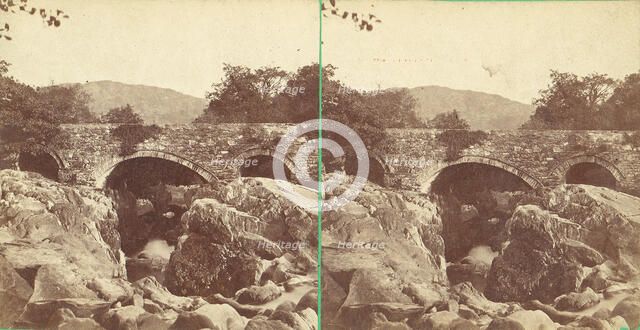 Pair of Early Stereograph Views of British Bridges, 1860s-80s. Creator: Unknown.