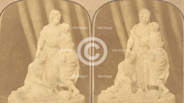 Pair of Early Stereograph Views of British Statues, 1850s-1910s. Creators: John Browning, Francis Godolphin Osbourne Stuart.