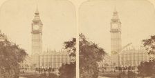 Pair of Early Stereograph Views of London, England, 1850s-70s. Creator: Unknown