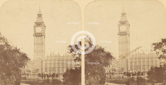 Pair of Early Stereograph Views of London, England, 1850s-70s. Creator: Unknown.