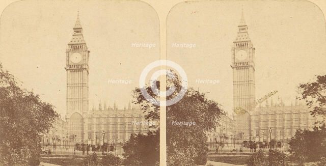 Pair of Early Stereograph Views of London, England, 1850s-70s. Creator: Unknown.