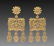 Pair of Earrings, 1700s - 1800s. Creator: Unknown