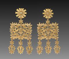 Pair of Earrings, 1700s - 1800s. Creator: Unknown