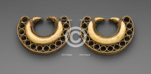 Pair of Earrings, A.D. 1000/1500. Creator: Unknown.