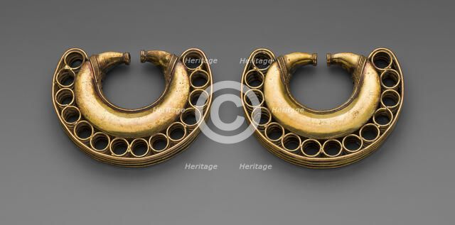 Pair of Earrings, A.D. 1000/1500. Creator: Unknown.