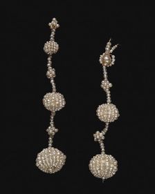 Pair of Earrings (Parure), c. 1850. Creator: Unknown
