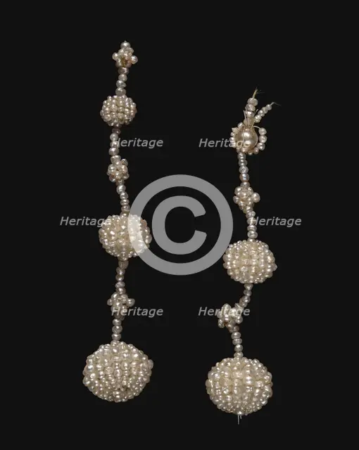 Pair of Earrings (Parure), c. 1850. Creator: Unknown.