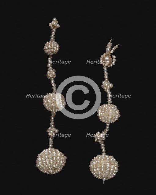 Pair of Earrings (Parure), c. 1850. Creator: Unknown.