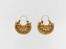Pair of Earrings, Syria, 11th century. Creator: Unknown
