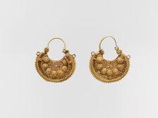 Pair of Earrings, Syria, 11th century. Creator: Unknown