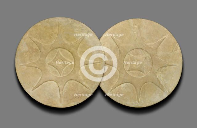 Pair of Earspools with Eight-Pointed Star Motif, A.D. 1200/1400. Creator: Unknown.