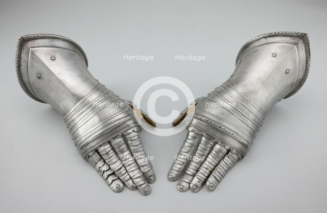 Pair of Fingered Gauntlets, Milan, c. 1580/1600. Creator: Unknown.