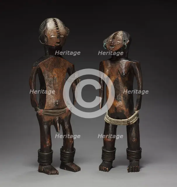 Pair of Figures, late 1800s-early 1900s. Creator: Unknown.