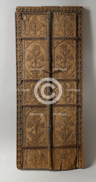 Pair of Flower Style Doors, Northern India, second half 17th century. Creator: Unknown.