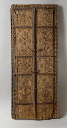 Pair of Flower Style Doors, Northern India, second half 17th century. Creator: Unknown