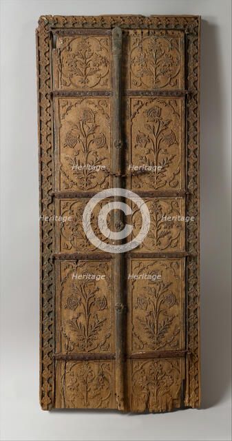 Pair of Flower Style Doors, Northern India, second half 17th century. Creator: Unknown.