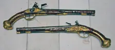 Pair of Flintlock Holster Pistols, Austria, c. 1720. Creator: Unknown