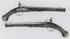 Pair of Flintlock Holster Pistols, Utrecht, c. 1670. Creator: Gerrit Lasonder