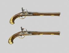 Pair of Flintlock Pistols, Germany, 1700/30. Creator: Johann Jacob Behr