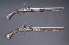 Pair of Flintlock Pistols, Italian, Brescia, ca. 1686. Creator: Giovan Battista Francino