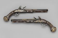Pair of Flintlock Pistols Made for Ferdinand IV...Italo-Spanish, Naples, ca. 1768. Creators: Royal Arms Manufactory, Michele Battista, Emanuel Esteva