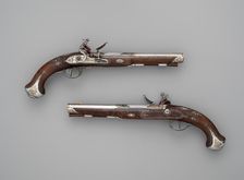 Pair of Flintlock Pistols Made for Grand Duke Constantine Pavlovich of Russia, Russian..., ca. 1801. Creator: Tula Arms Factory