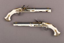 Pair of Flintlock Pistols of Empress Catherine the Great..., Russian, Saint Petersburg, 1786. Creator: Johan Adolph Grecke