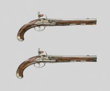Pair of Flintlock Pistols, Suhl, c. 1720. Creator: Unknown