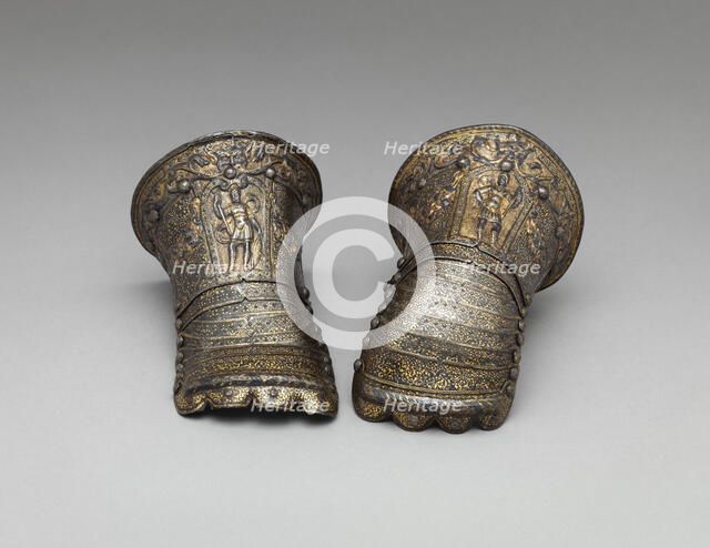 Pair of Gauntlets for a Child, Italian, Milan, ca. 1585. Creator: Lucio Piccinino.