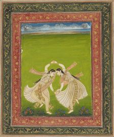 Pair of girls playing phugadi, 18th century