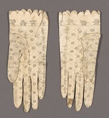 Pair of Gloves, Barcelona, c. 1800. Creator: Unknown