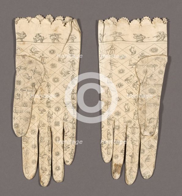 Pair of Gloves, Barcelona, c. 1800. Creator: Unknown.