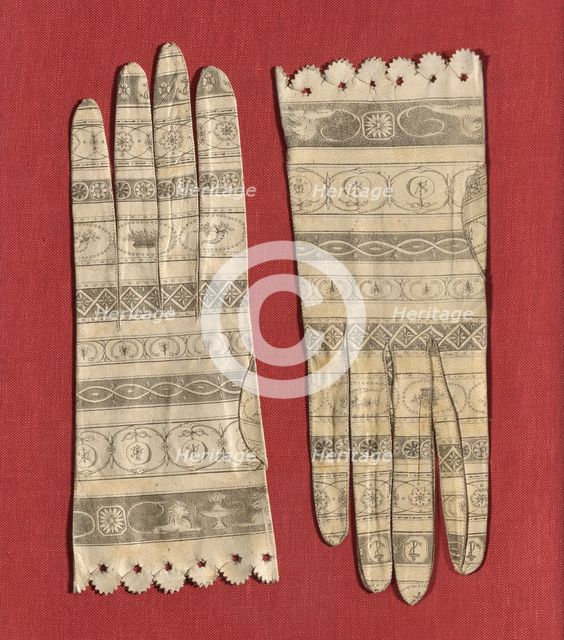 Pair of Gloves, Barcelona, c. 1800. Creator: Unknown.