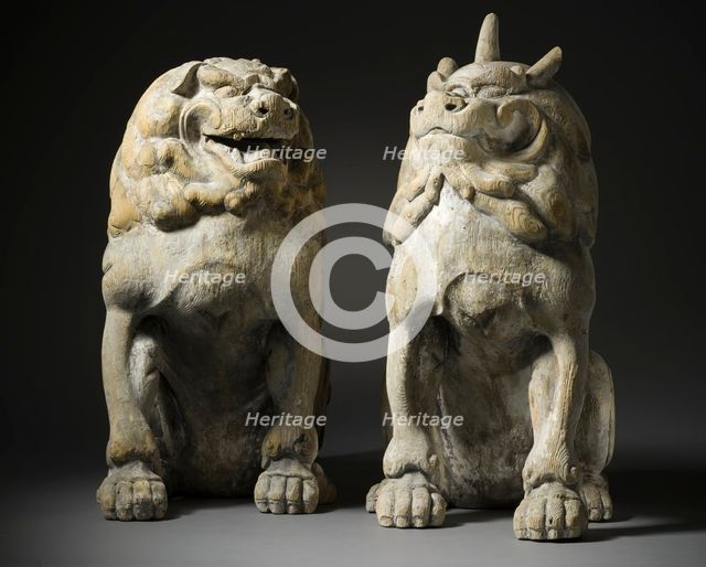Pair of Guardian Animals (image 1 of 14), c.1250. Creator: Unknown.