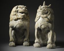 Pair of Guardian Animals (image 1 of 14), c.1250. Creator: Unknown