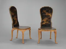 Pair of Hall Chairs, England, 1720/30. Creator: Unknown