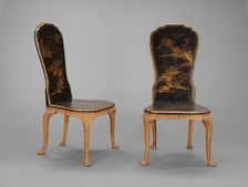 Pair of Hall Chairs, England, 1720/30. Creator: Unknown