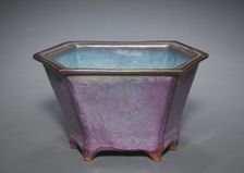 Pair of Hexagonal Flower Pots, 1300s-1400s. Creator: Unknown