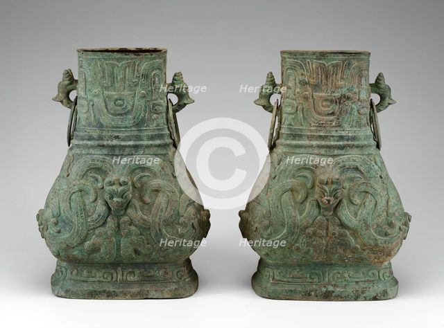 Pair of Jars, Western Zhou dynasty (c. 1046-771 BC ), late 9th/8th BC. Creator: Unknown.