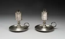 Pair of Lamps, 1822/50. Creator: Roswell Gleason