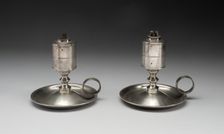 Pair of Lamps, 1822/50. Creator: Roswell Gleason