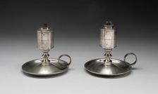 Pair of Lamps, 1822/50. Creator: Roswell Gleason