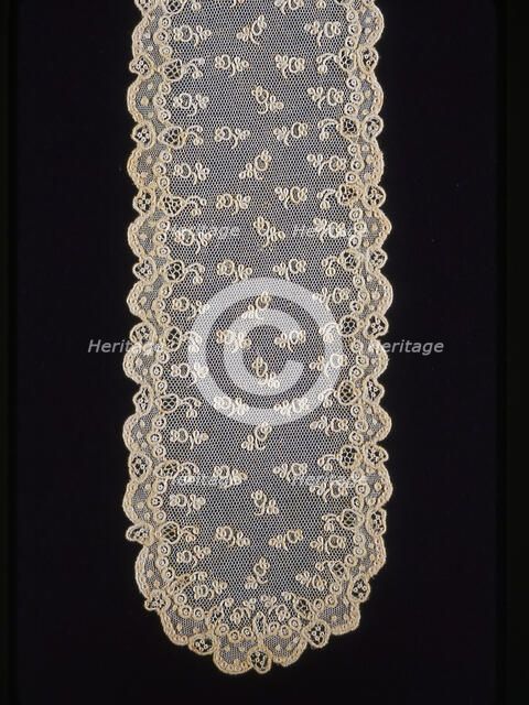 Pair of Lappets (Joined), France, 1880s. Creator: Unknown.