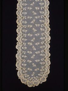 Pair of Lappets (Joined), France, 1880s. Creator: Unknown