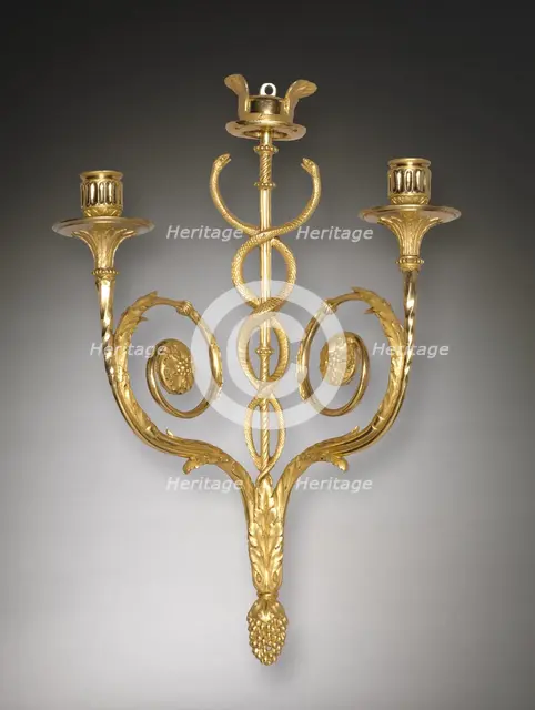Pair of Louis XVI Style Candle Brackets, c. 1775-1790. Creator: Unknown.